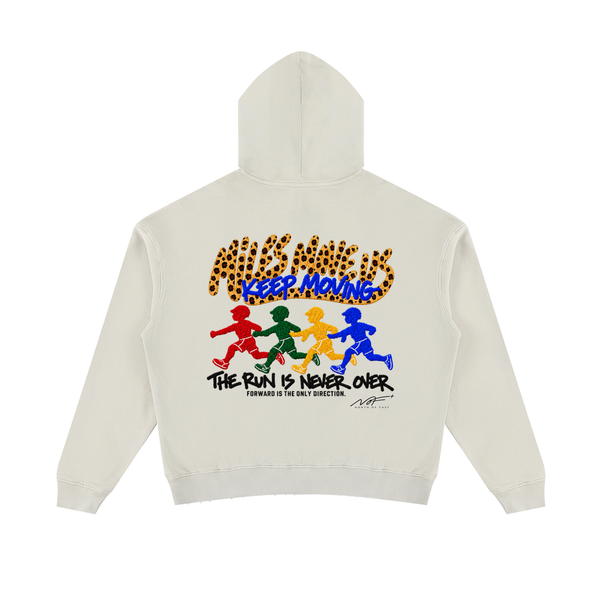 Miles Move Us Unisex Mineral Wash Distressed Hoodie