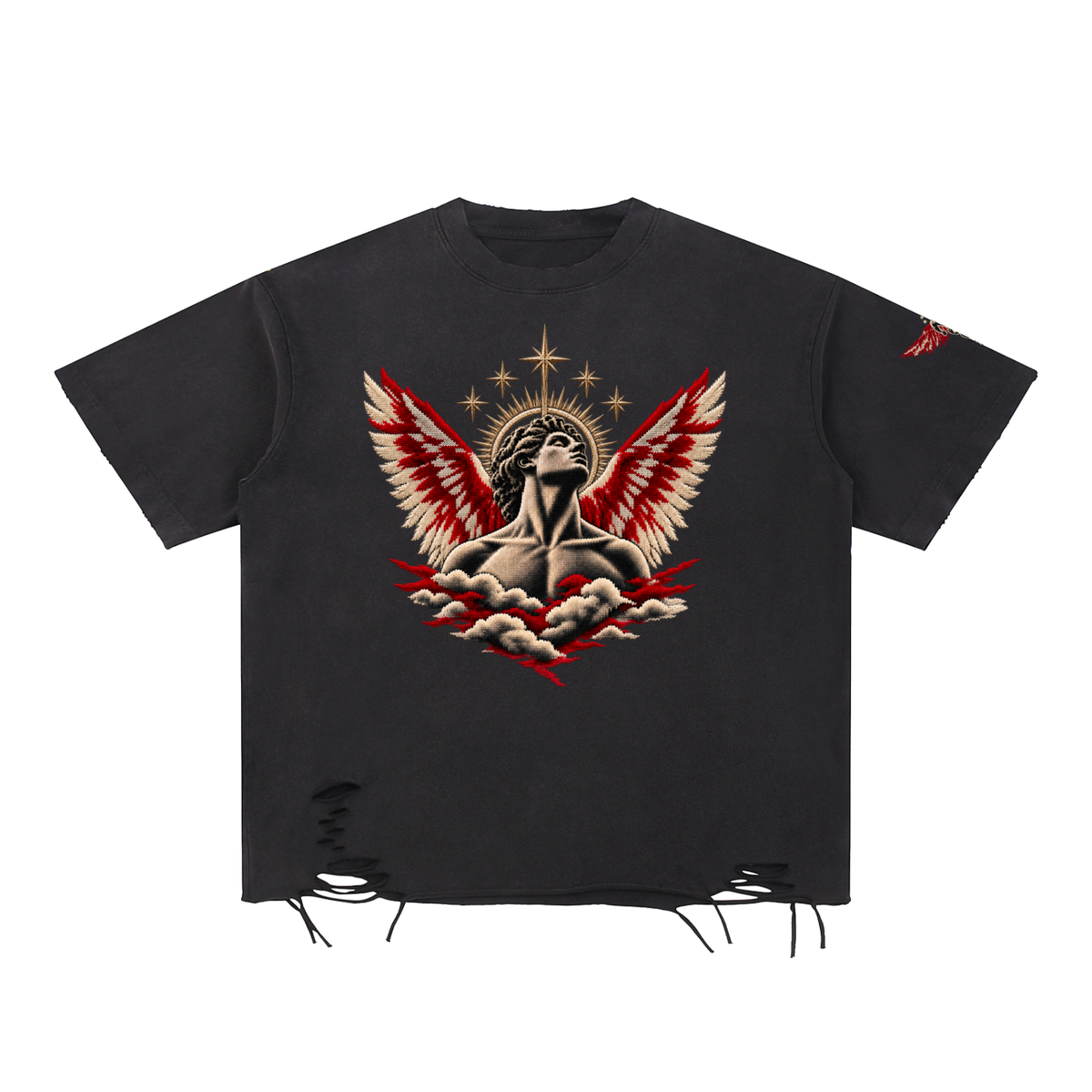 Running Worldwide Vol. 2 Snow Washed Raw-Hem T-Shirt