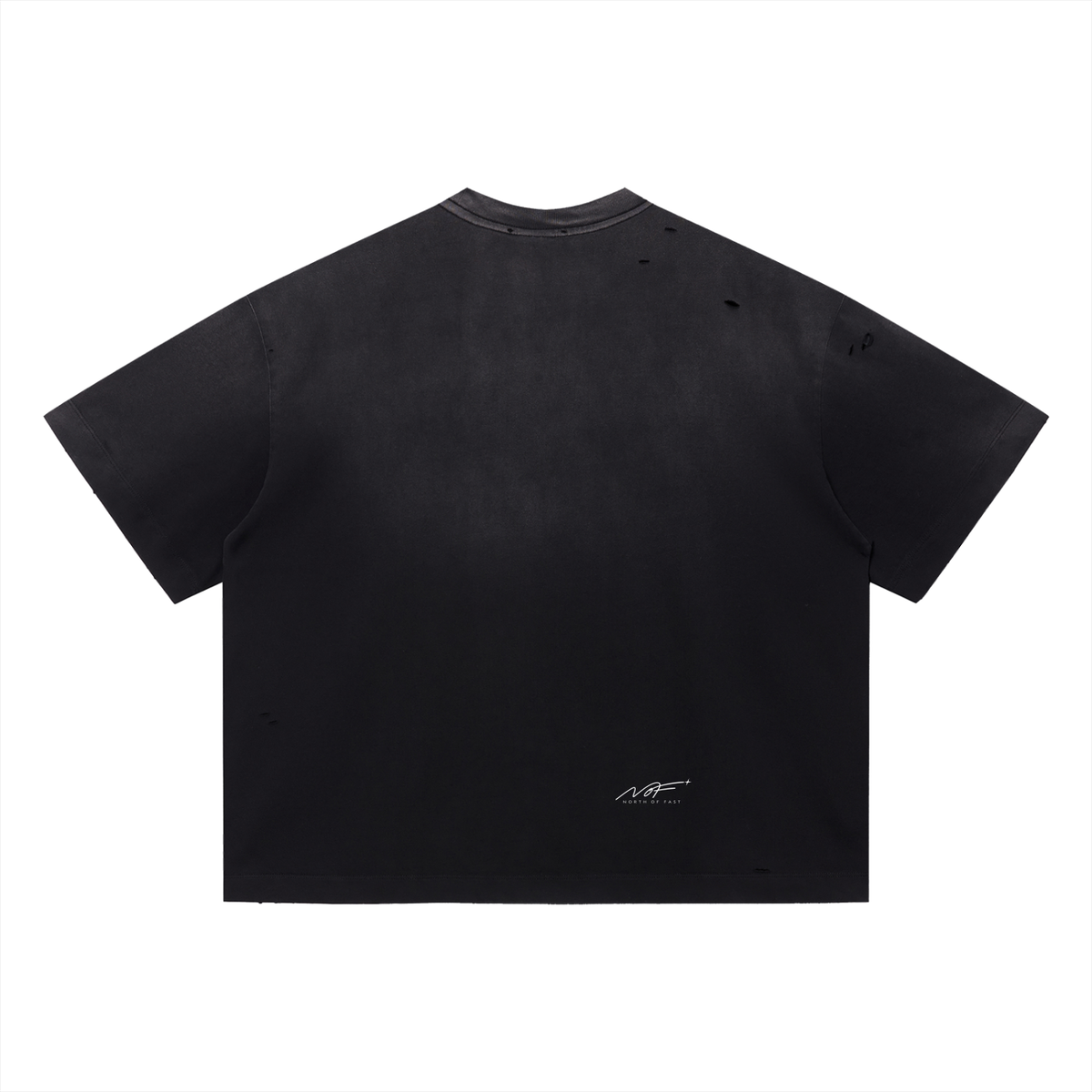 Never Settle Vintage Washed Distressed Boxy Oversized T-Shirt