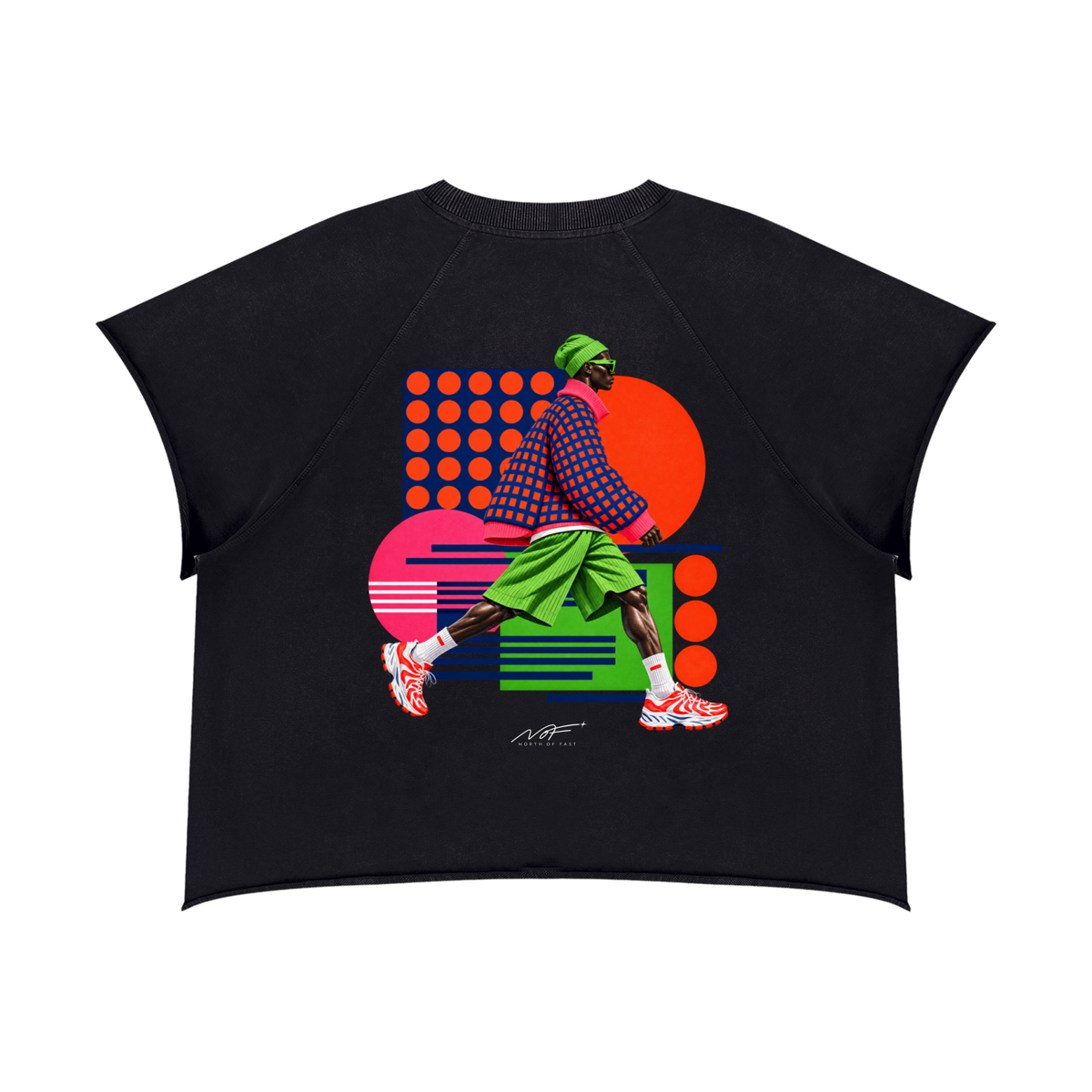 North Of Fast Vintage Wash Raw Edge Boxy T-Shirt