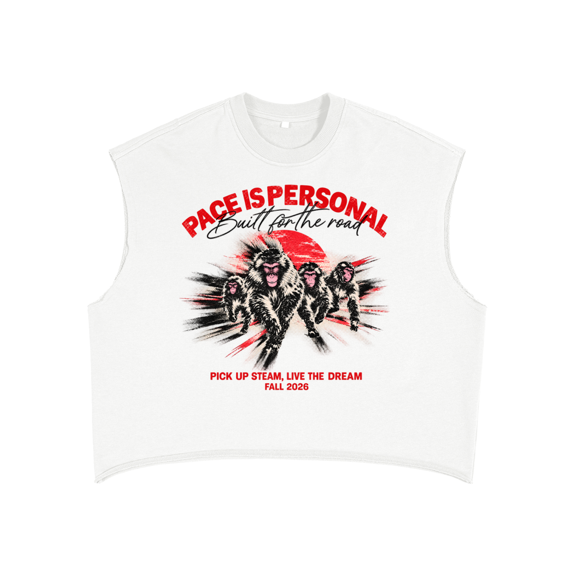 Pace Is Personal French Terry Boxy Tank Top