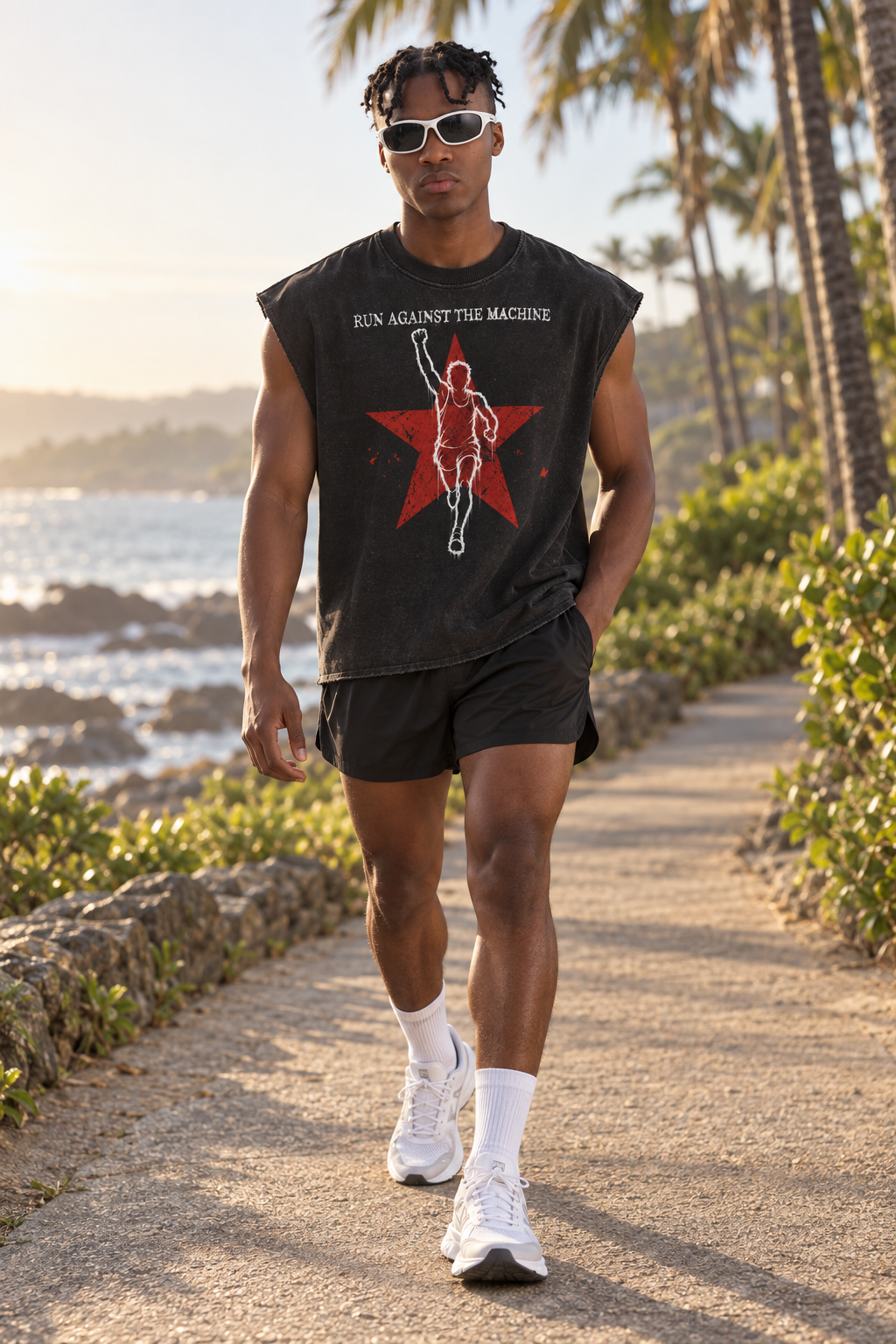 Raw Edge Boxy Non-Shrink T-Shirt