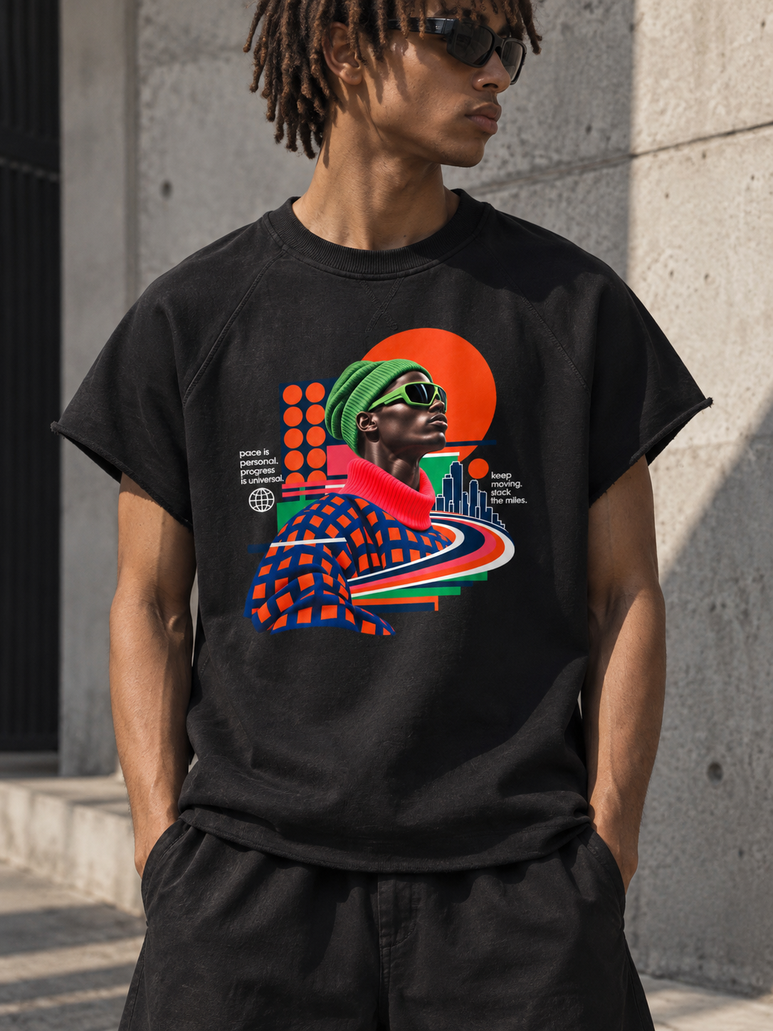 North Of Fast Vintage Wash Raw Edge Boxy T-Shirt
