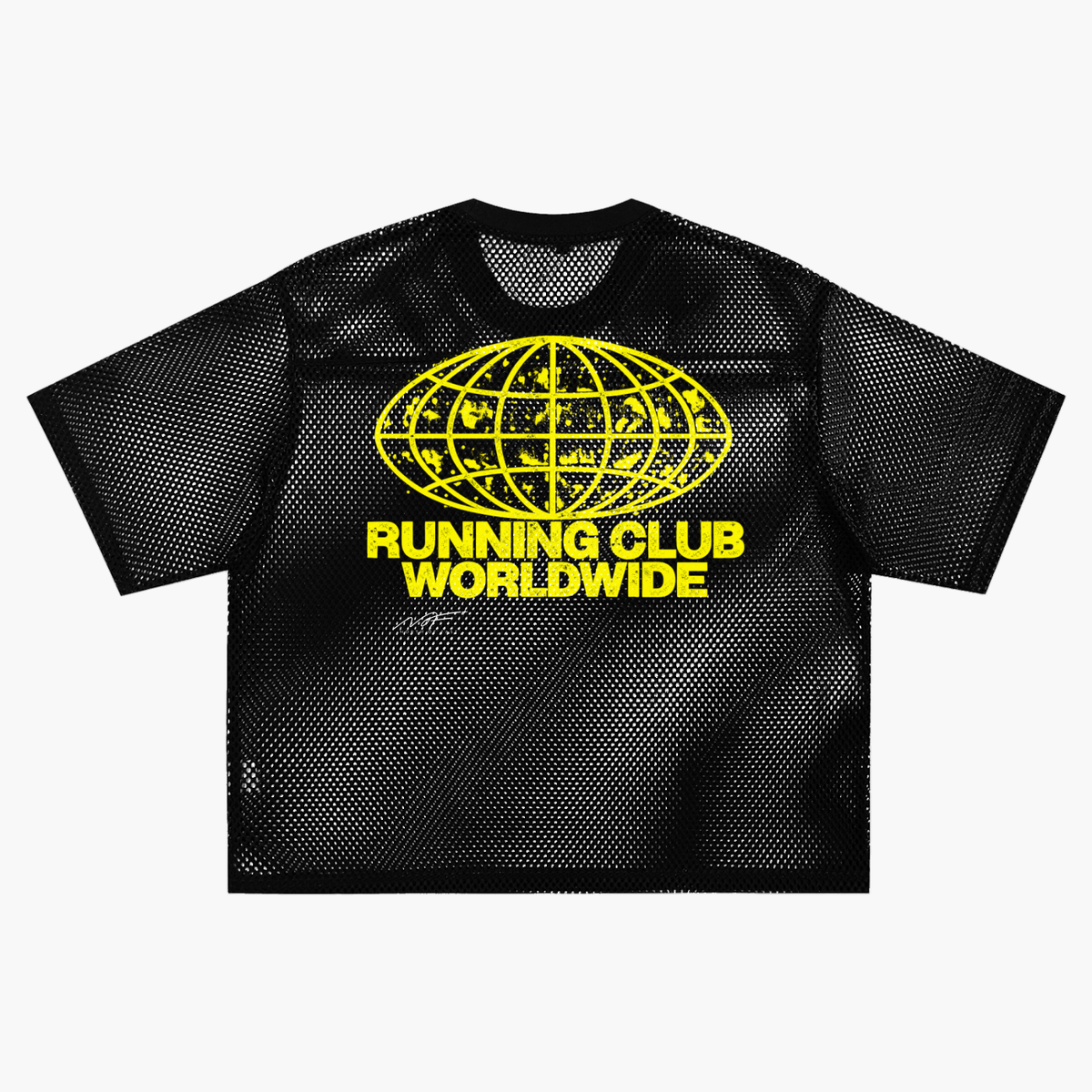 Running Angel See-through Boxy Net T-Shirt