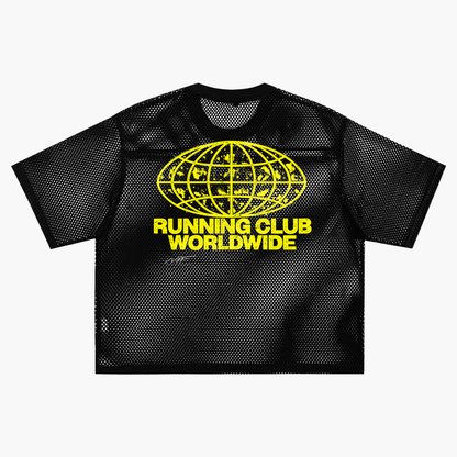 Running Angel See-through Boxy Net T-Shirt