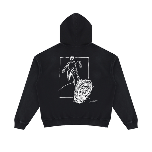 Die Chasing Dreams Unisex Mineral Wash Distressed Hoodie