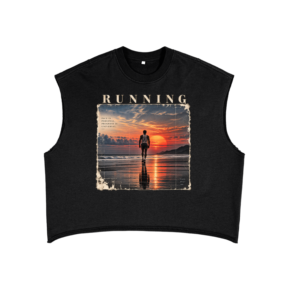 Pace Is Personal French Terry Boxy Tank Top