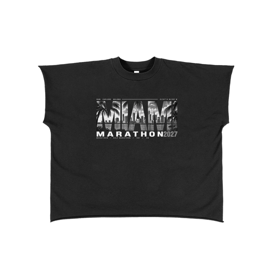Miami Marathon 2027 Raw Edge Boxy Non-Shrink T-Shirt