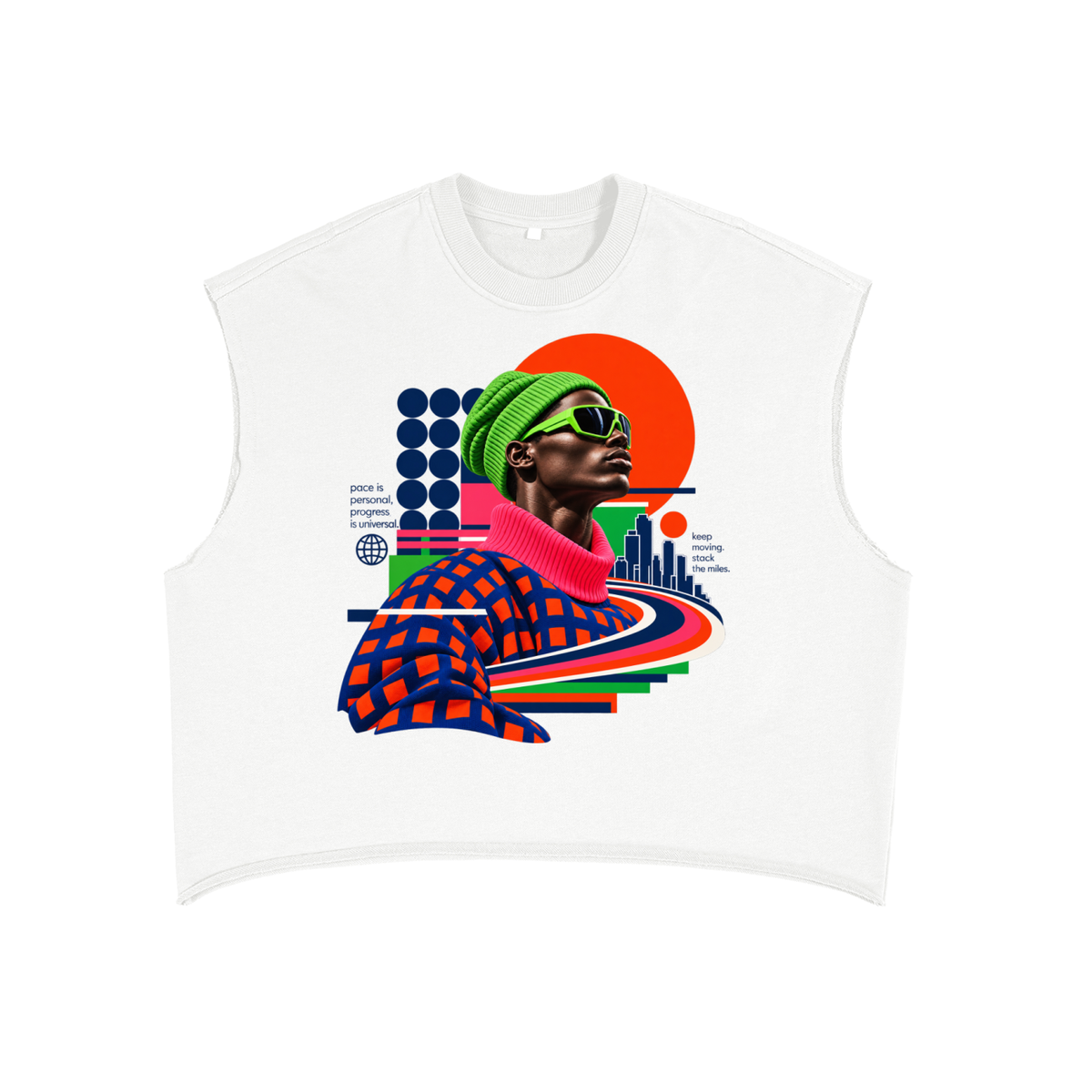 North Of Fast French Terry Boxy Tank Top