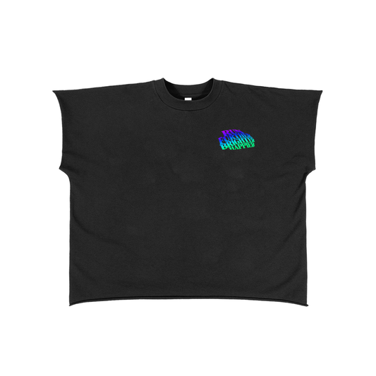 Moving Target Raw Edge Boxy Non-Shrink T-Shirt