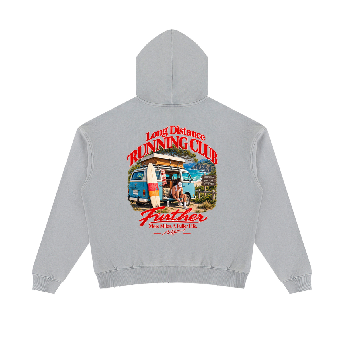 Further Mineral Wash Distressed Hoodie
