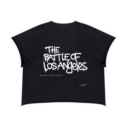 Run Against The Machine Vintage Wash Raw Edge Boxy T-Shirt