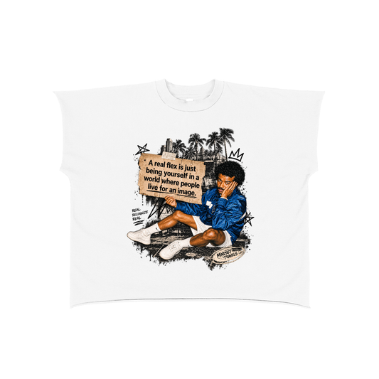 Real Flex Raw Edge Boxy Non-Shrink T-Shirt