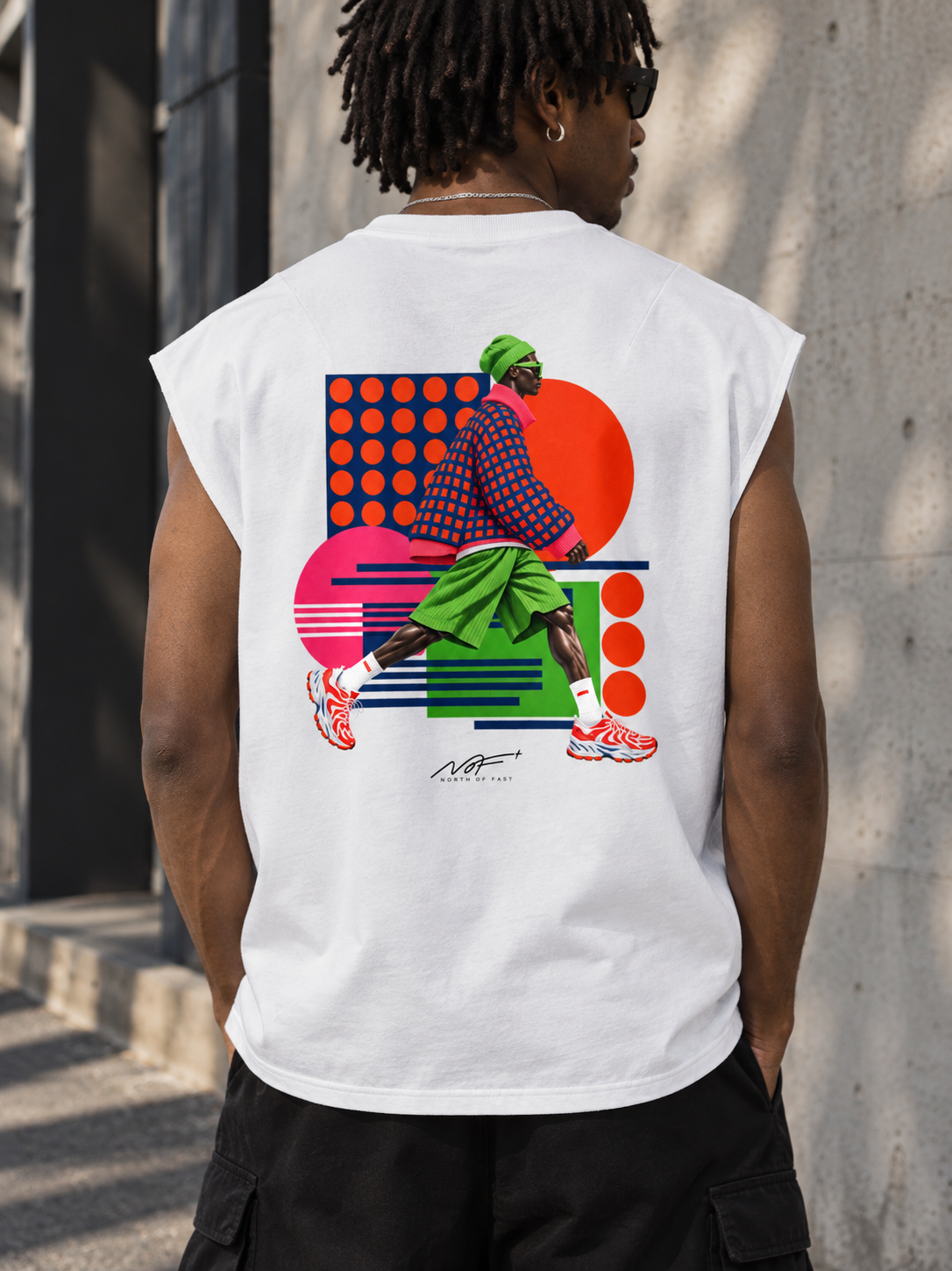 North Of Fast French Terry Boxy Tank Top