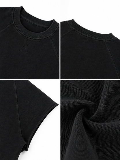 North Of Fast Vintage Wash Raw Edge Boxy T-Shirt