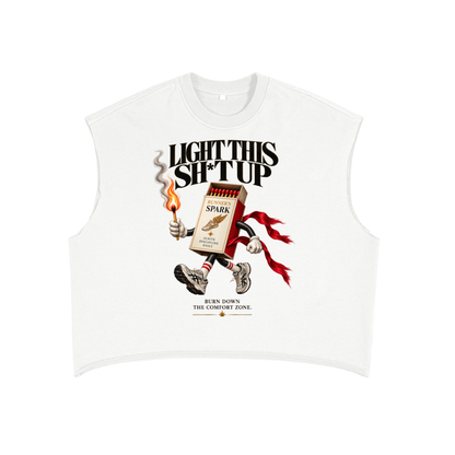Light Up French Terry Boxy Tank Top