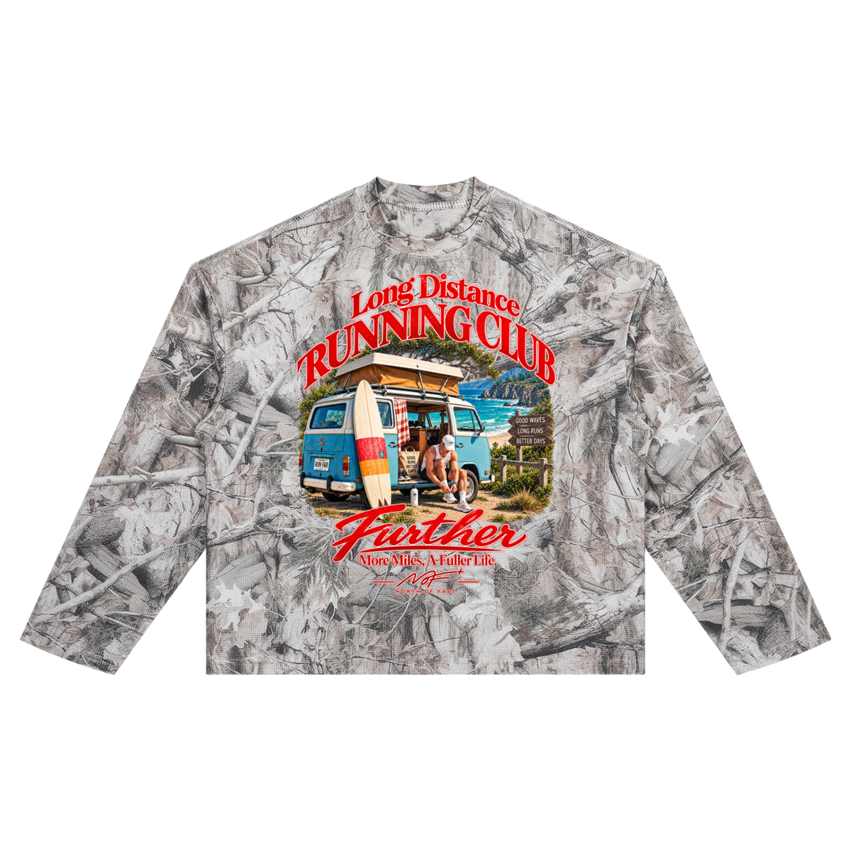 Long Distance Tree Camo Waffle T-Shirt