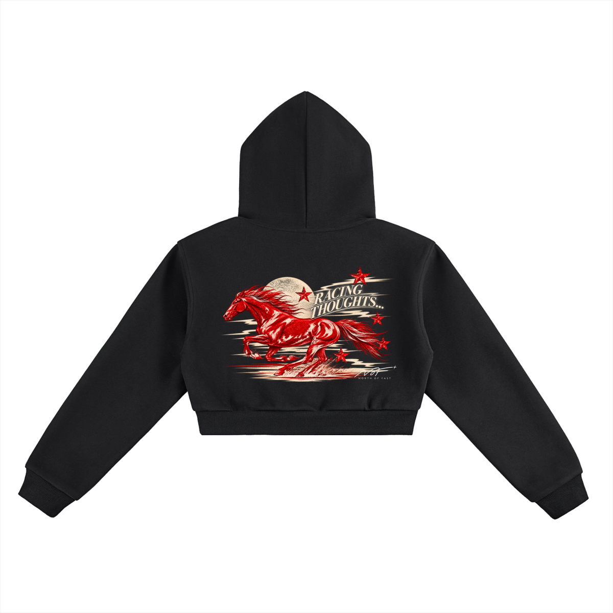 Racing Thoughts Essential Cropped Hoodie