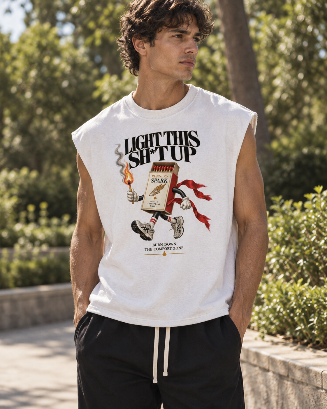 Light Up French Terry Boxy Tank Top