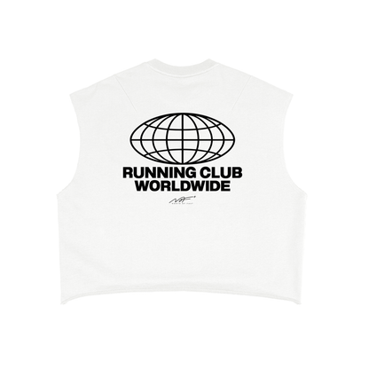 Running My Demons French Terry Boxy Tank Top