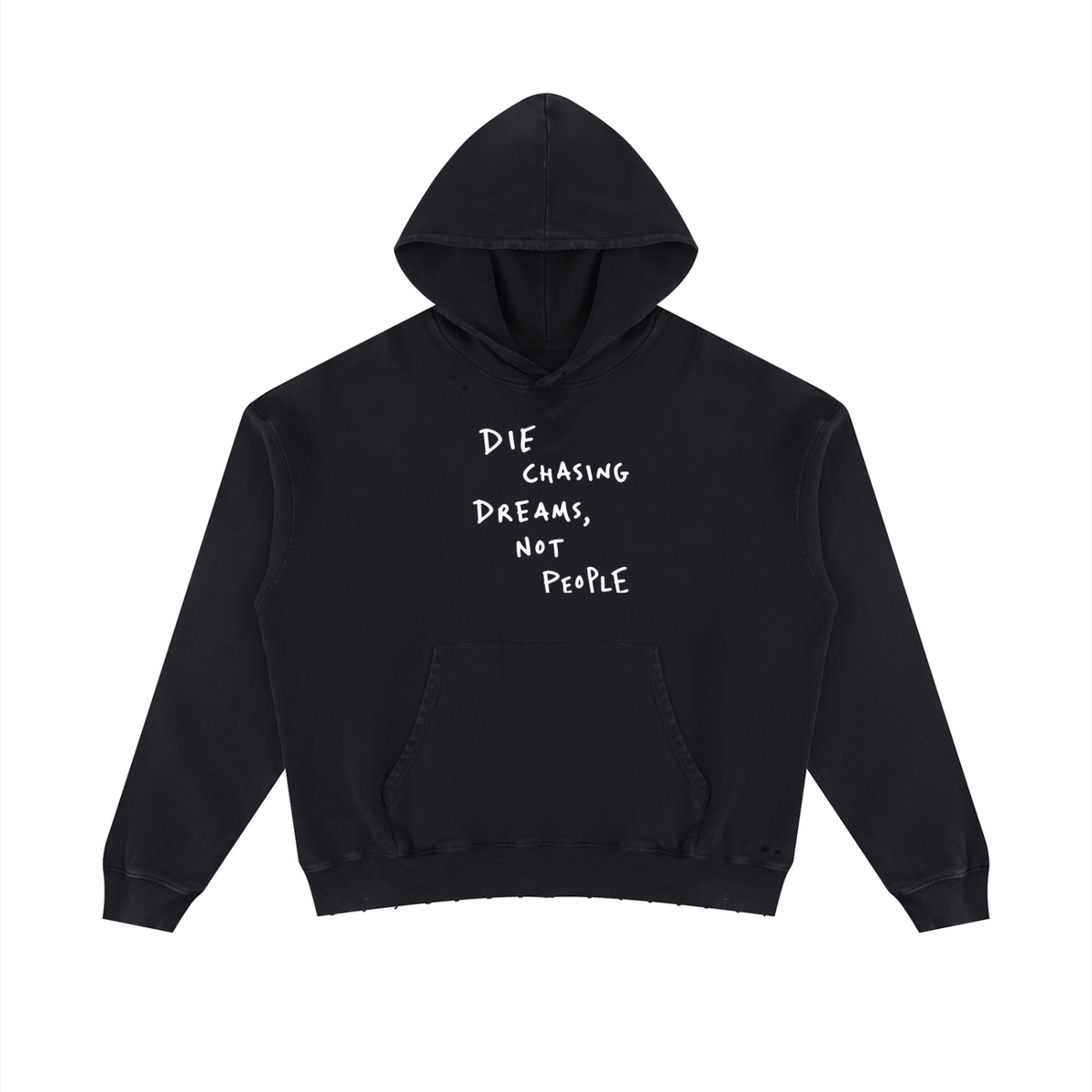 Die Chasing Dreams Unisex Mineral Wash Distressed Hoodie