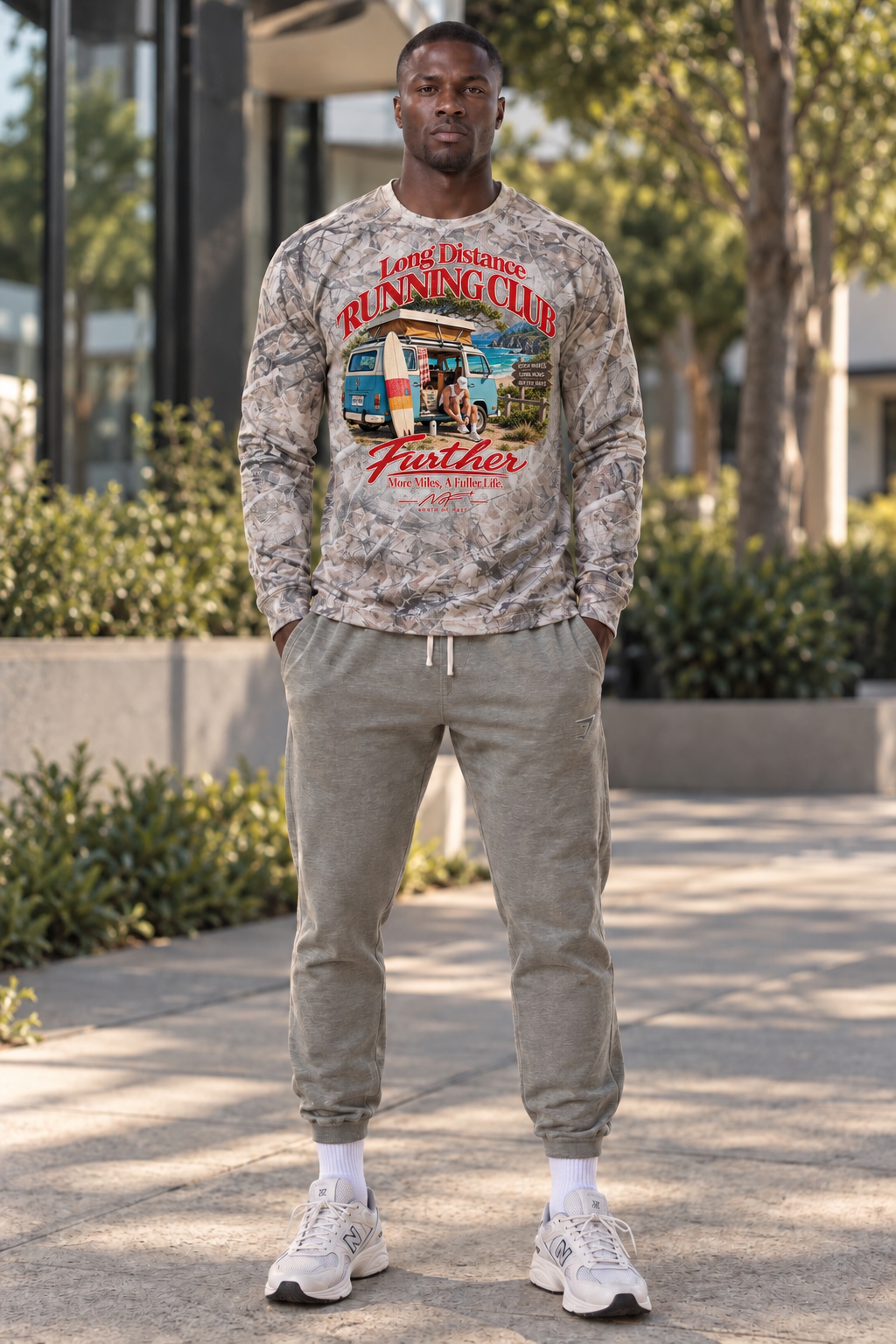Long Distance Tree Camo Waffle T-Shirt