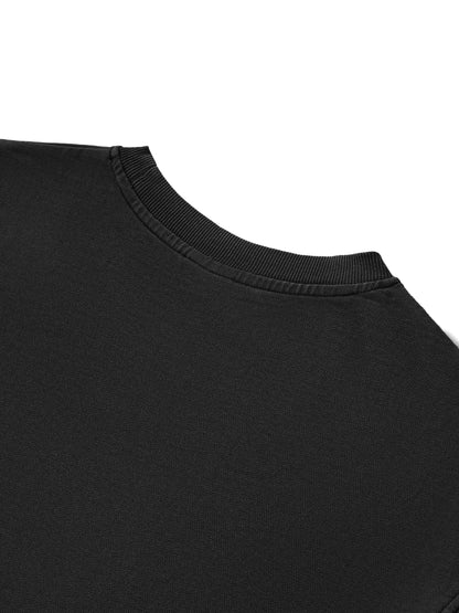 Lost and Found Myself Snow Washed Raw Edge Crop Top